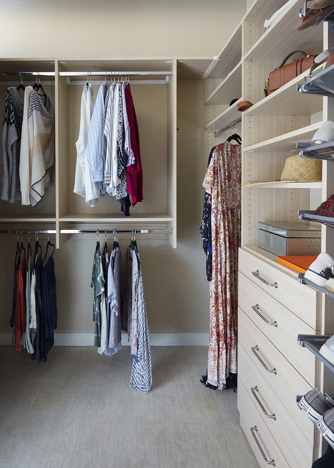 semi custom closet cabinetry