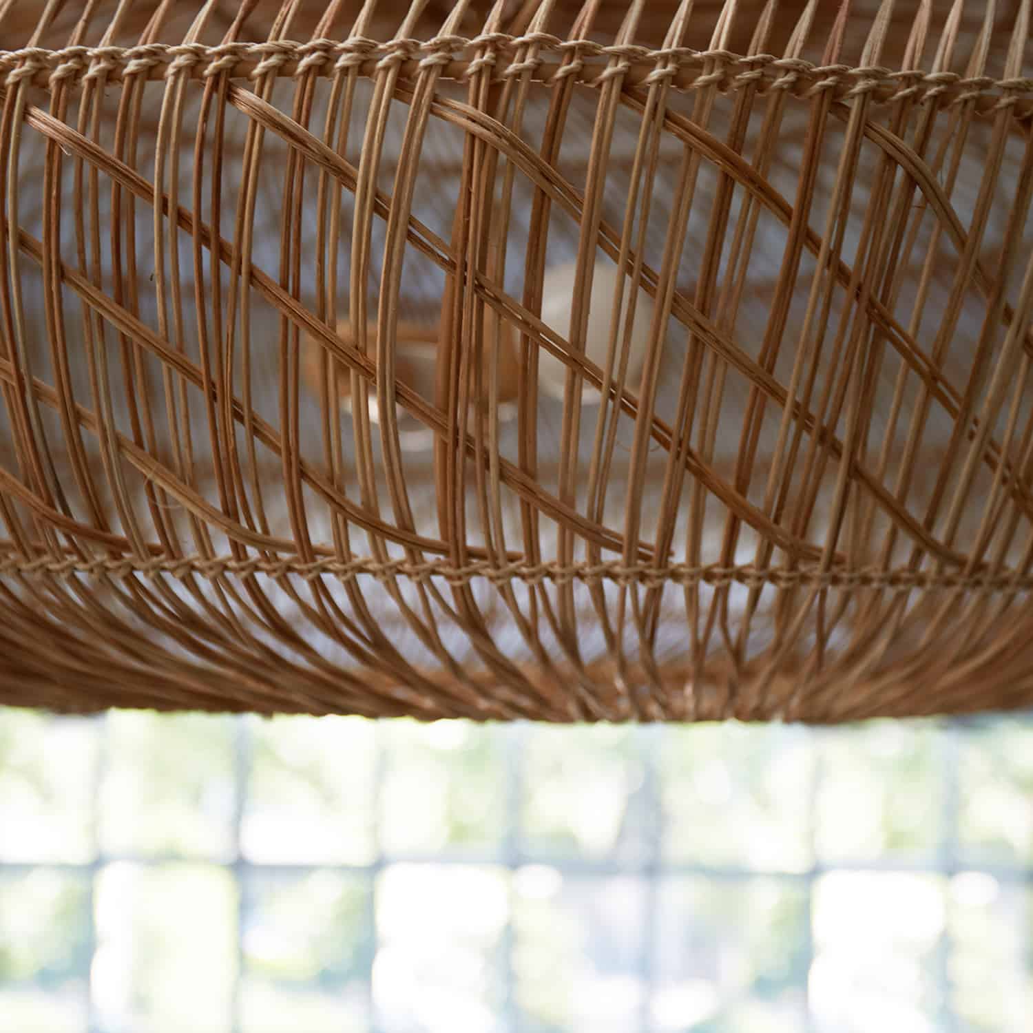 wicker shade detail