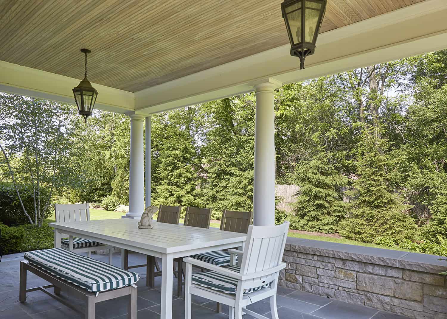 covered porch for dining