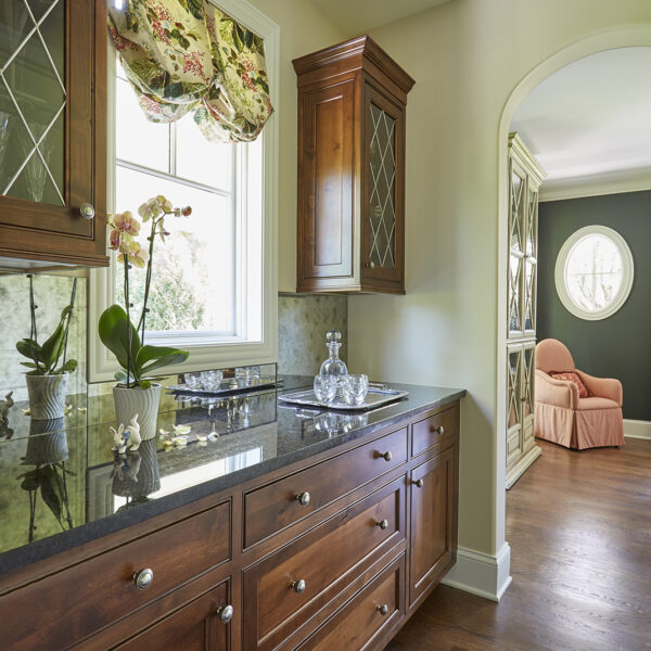 dark-wood-bar-cabinets dark wood cabinets with leaded glass doors