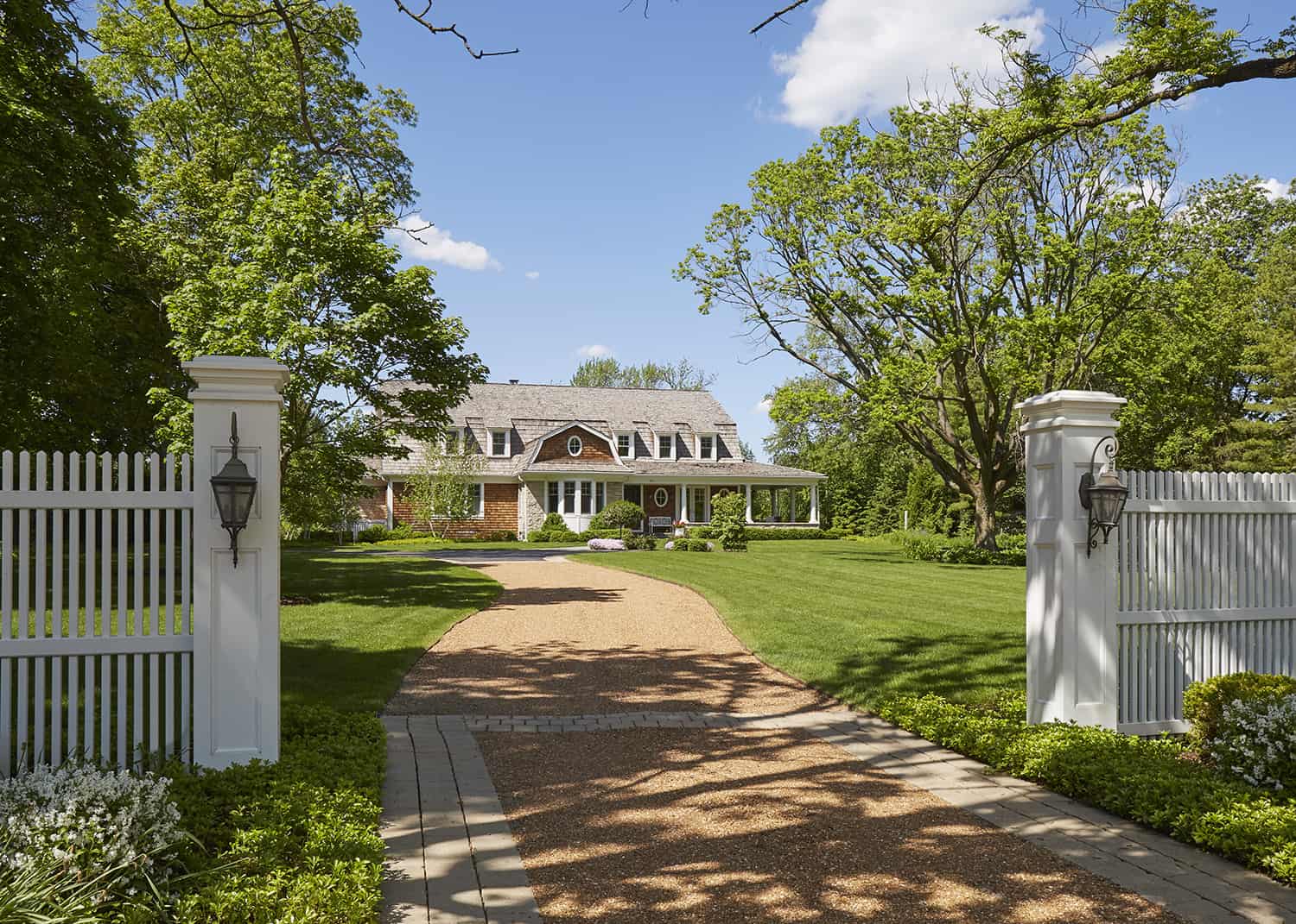 gravel driveway leading to house