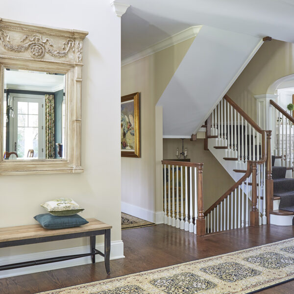 foyer-with-bench-mirror foyer with mirror and bench