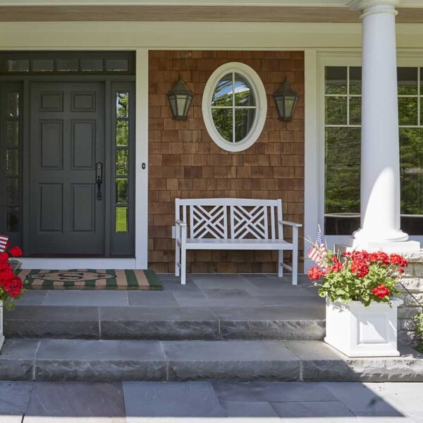 front-porch-entry front porch with stone steps