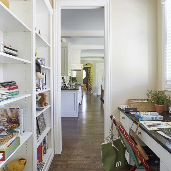 small-office-off-kitchen small home office next to kitchen