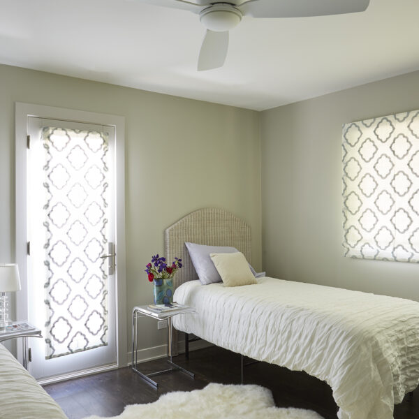 guest bedroom with two twin beds