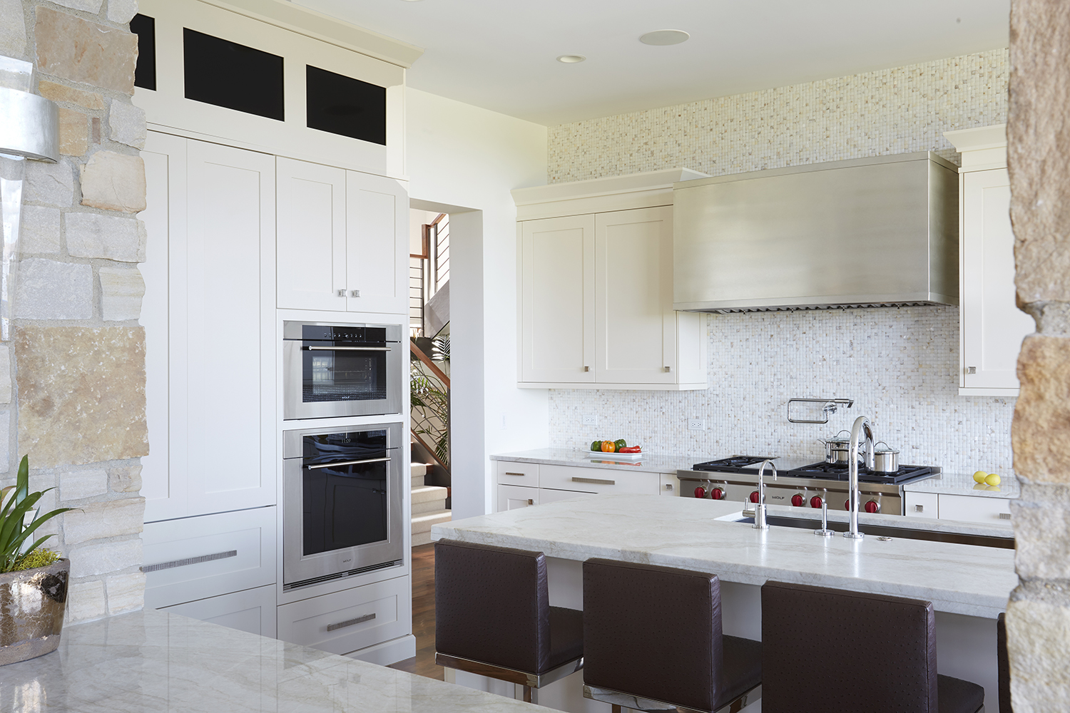 oven wall in kitchen