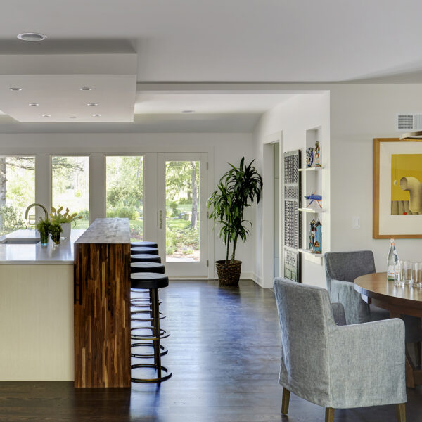 light flooding front entry