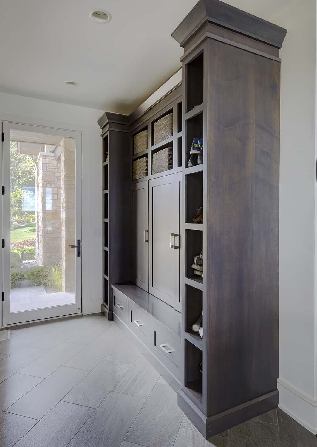 mudroom cabinet detail