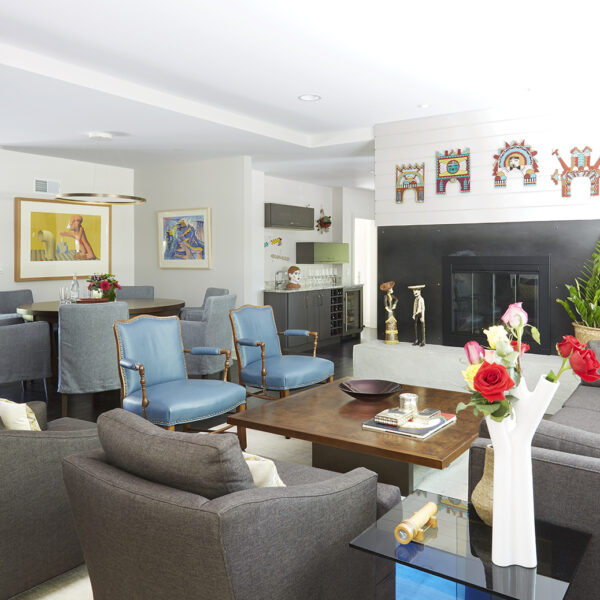 open concept living and dining rooms