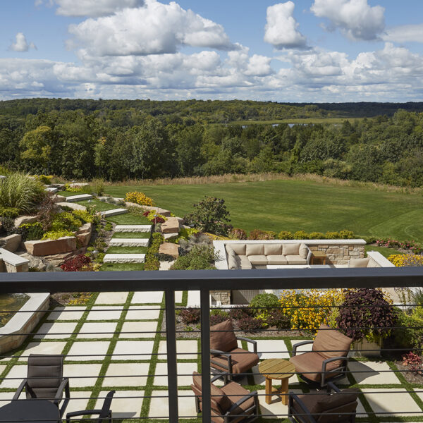 patio-firepit-grounds view from balcony to below