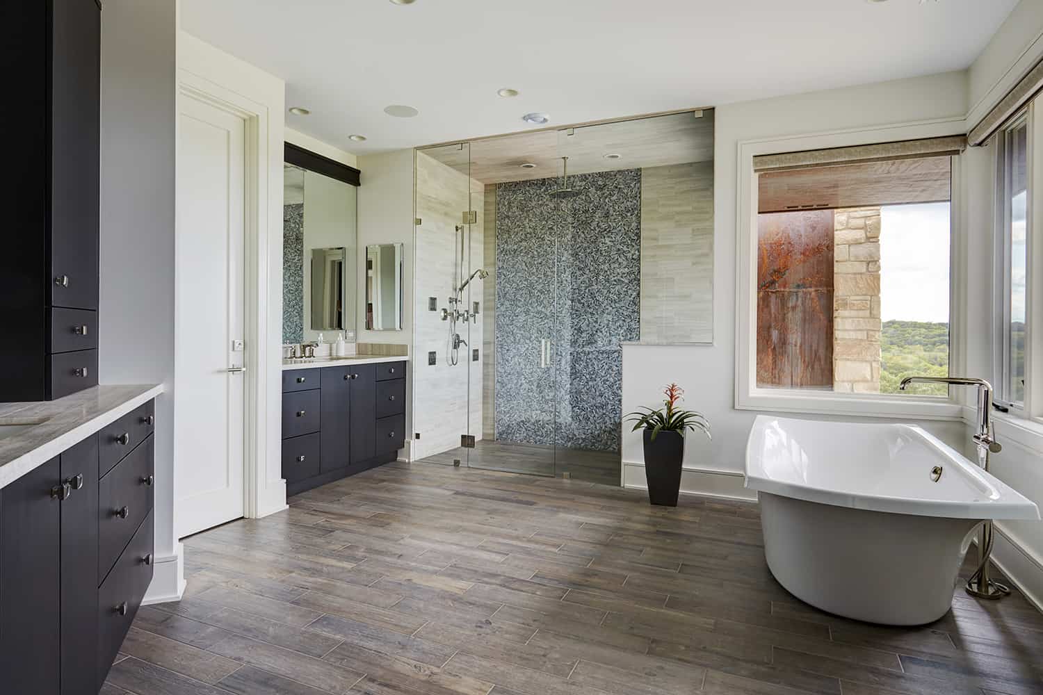 spacious primary bath