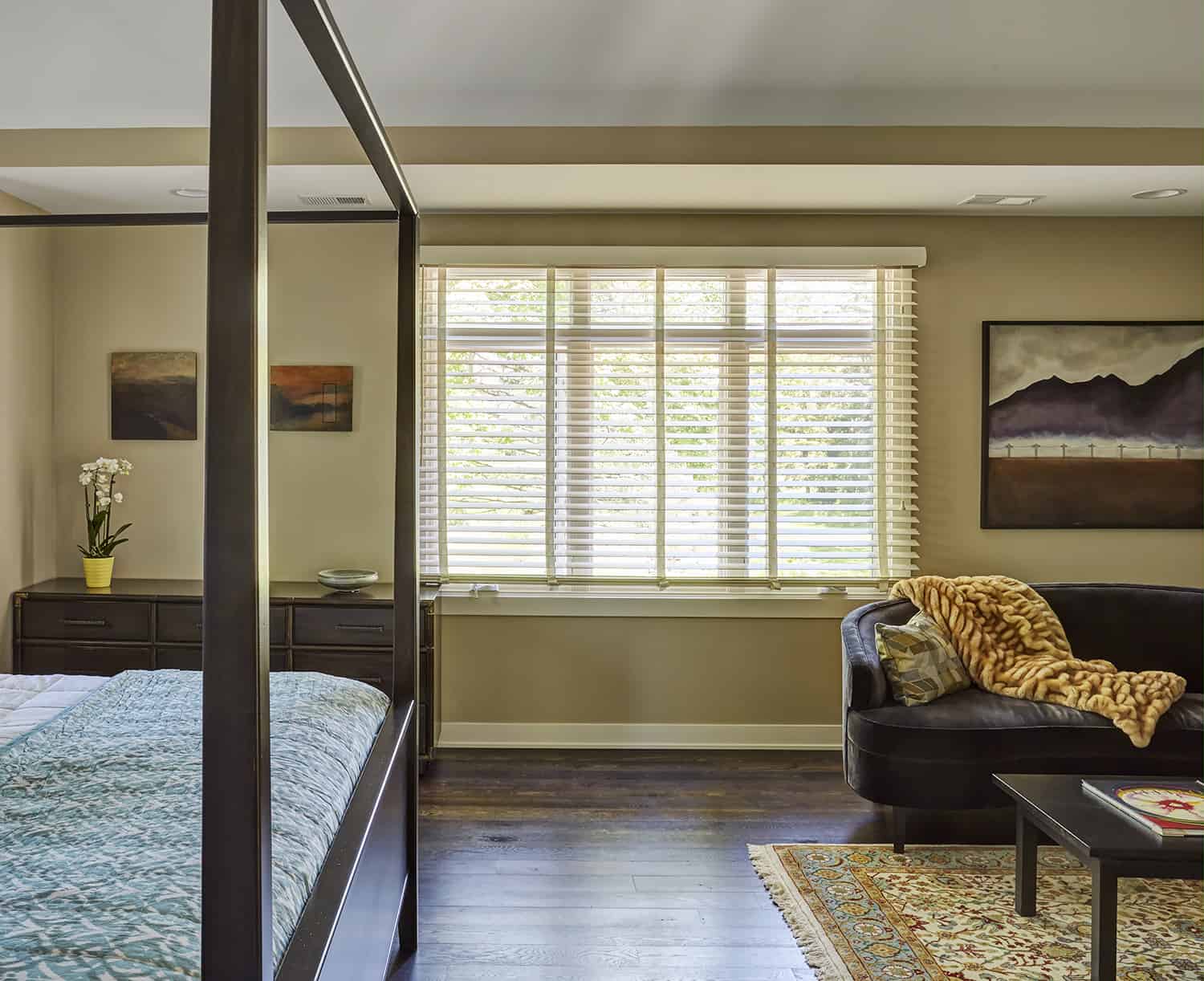 bedroom with soffit