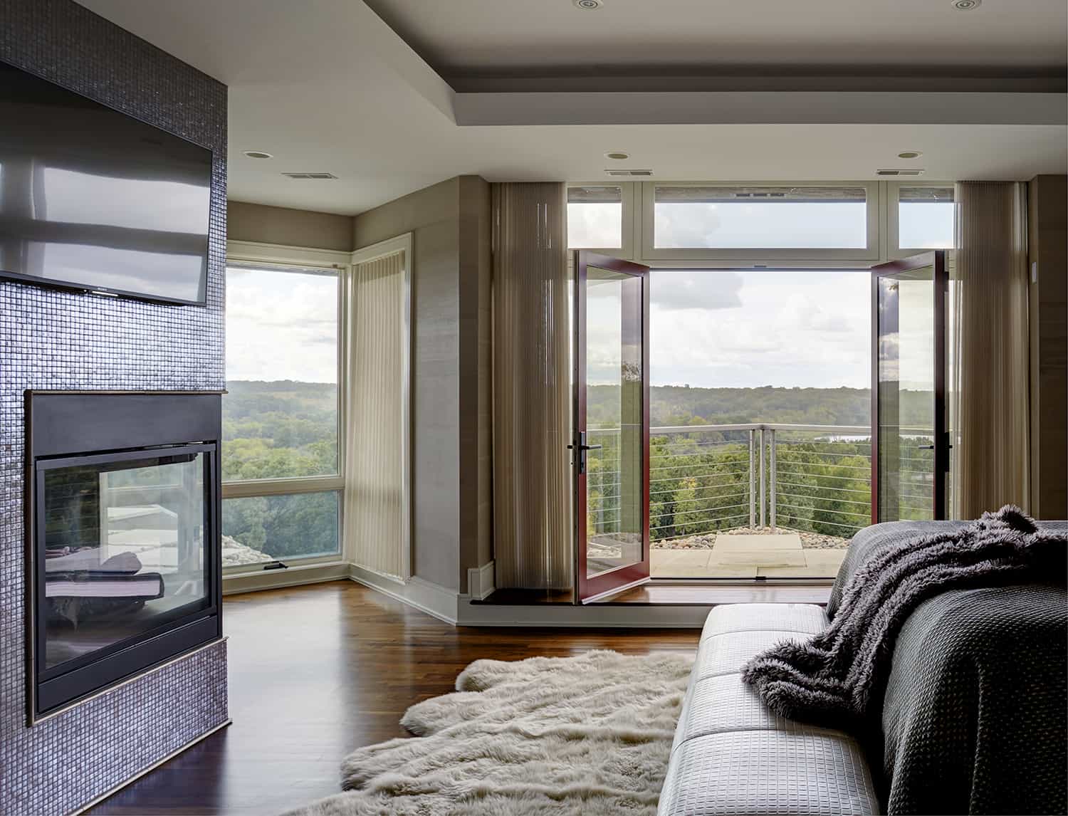 primary bedroom with fireplace