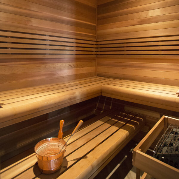 sauna-detail inside sauna
