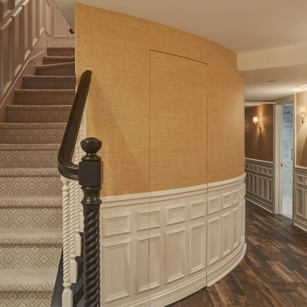 curved wall with hidden door