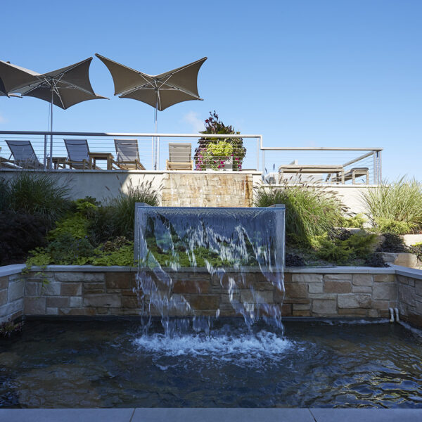 waterfall-to-pond waterfall to pond
