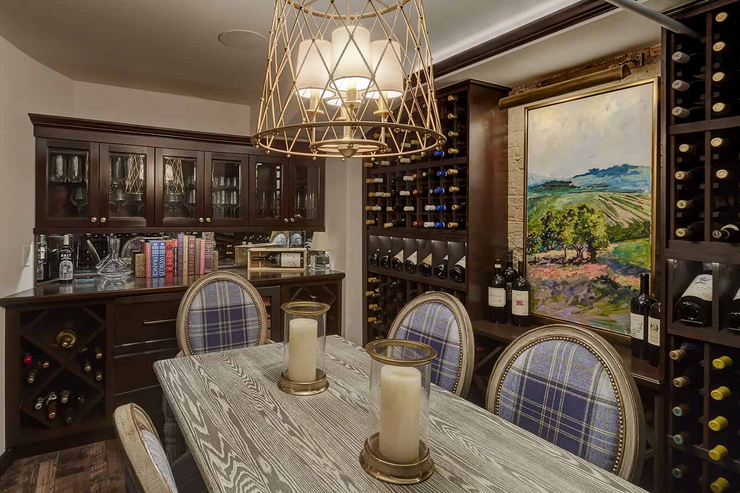 lower level wine tasting room