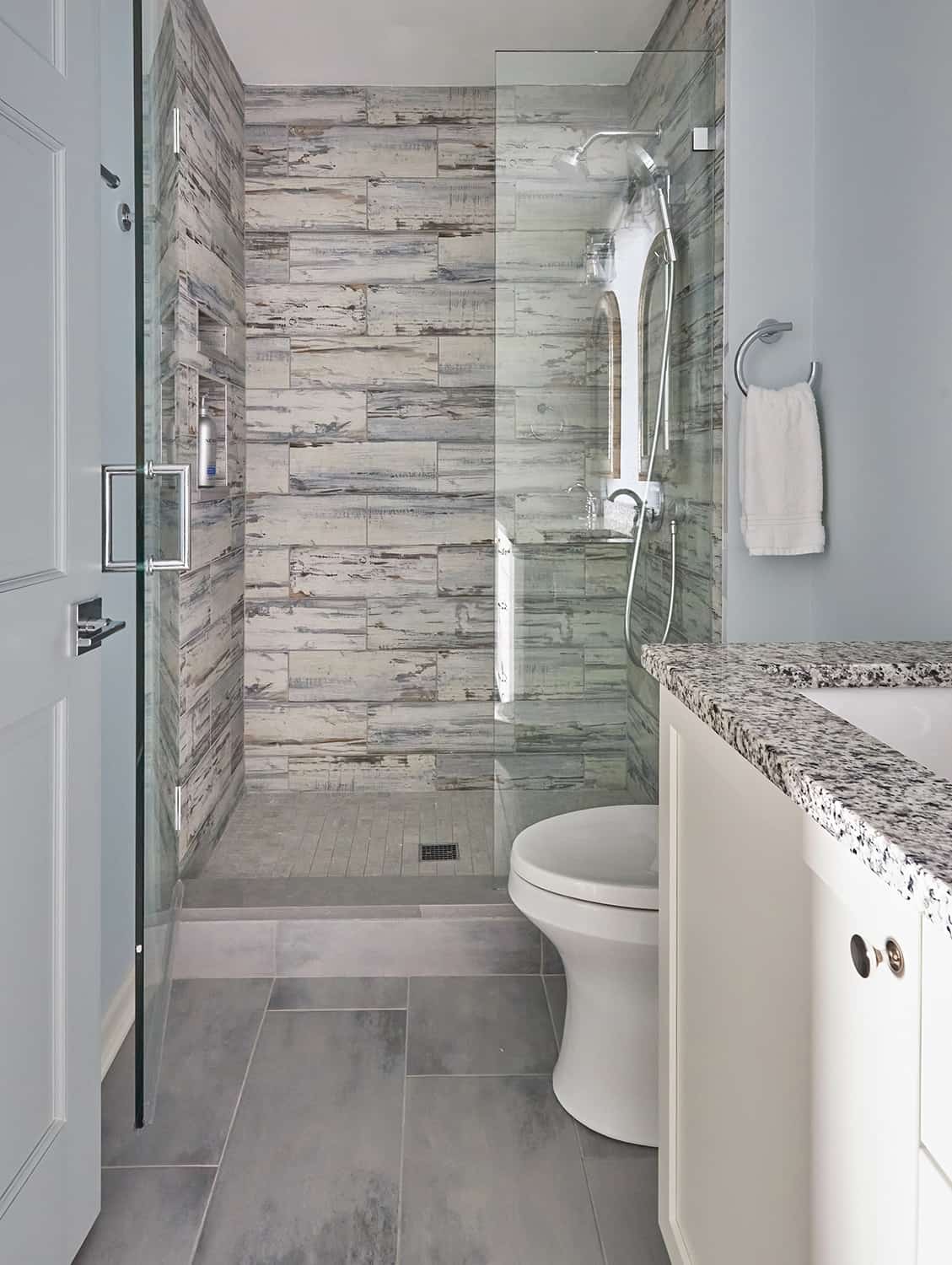 glass walled shower doors