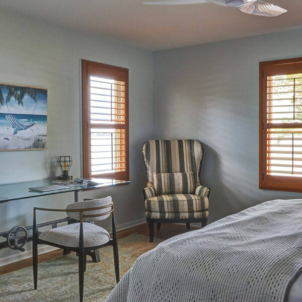 metal desk with glass top