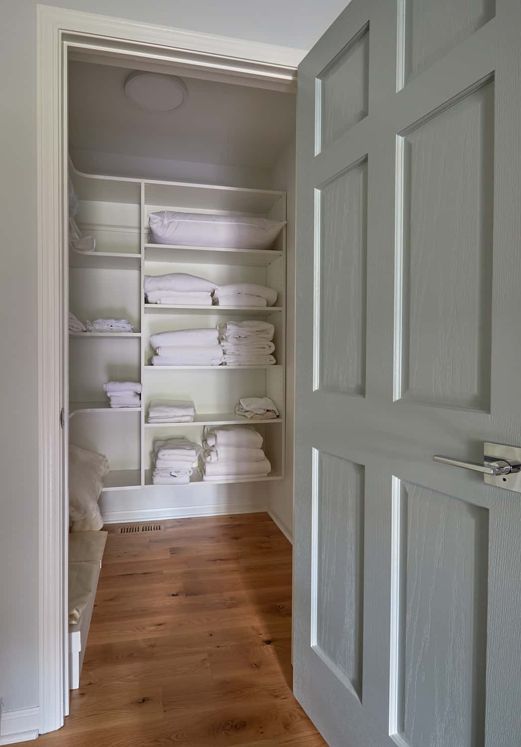 open shelves in closet