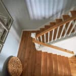 overhead view of staircase