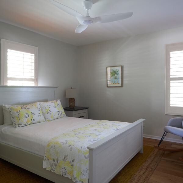 yellow and gray bedding