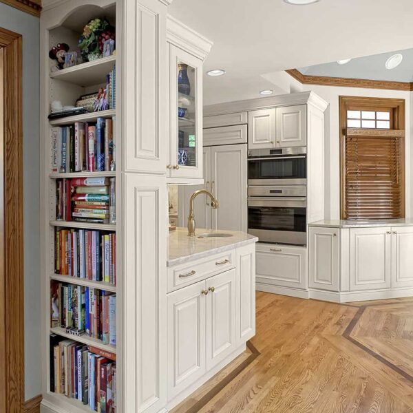 Open end bookcase cabinet