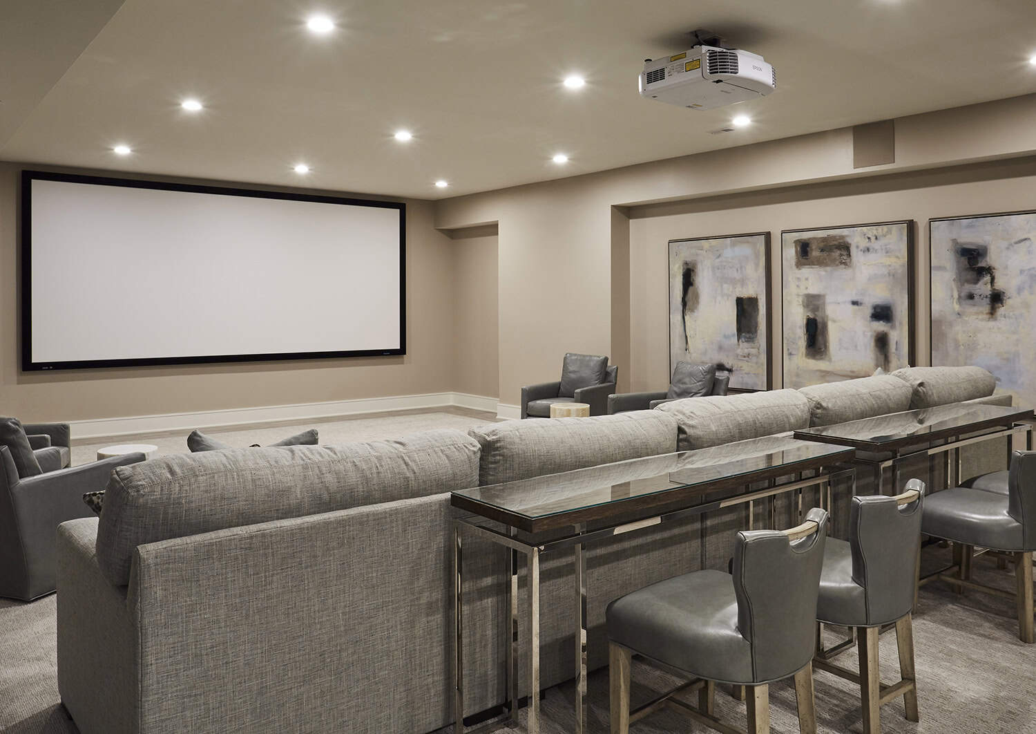 contemporary home theater